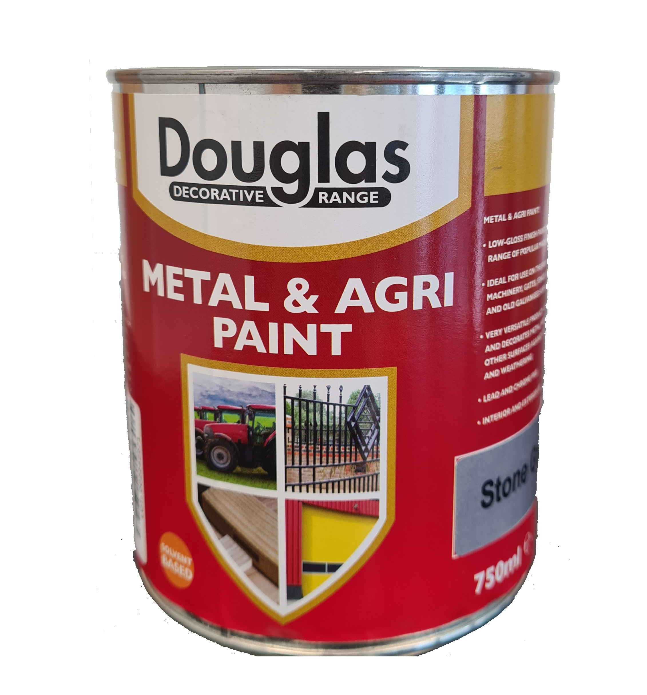 DPAG1000SG 750ml Metal and Agri Paint Stoneleigh Grey Curust Industries