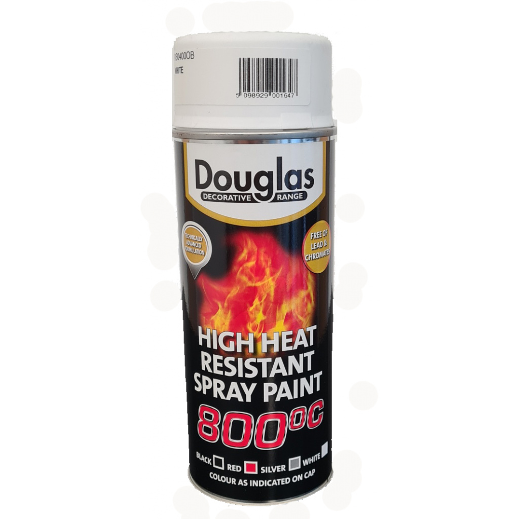 DS0400OB High Heat Resistant Spray Paint 400ml Matt White, 800C
