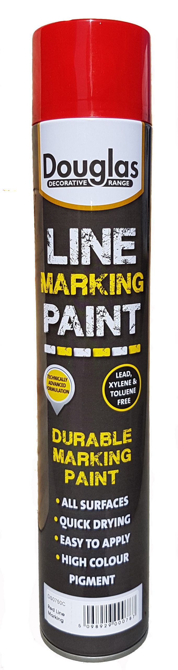 DS0750C Line Marking Paint, 750ml Red Curust Industries